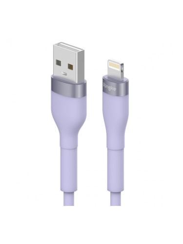 Кабел за зареждане и данни RINGKE USB Type A към Lightning 480Mb/s 12W 2m лилав (CB09970RS)