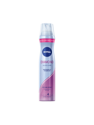 NIVEA HCS Лак за коса за диамантен блясък Diamond Gloss Care Спрей за коса дамски 250ml