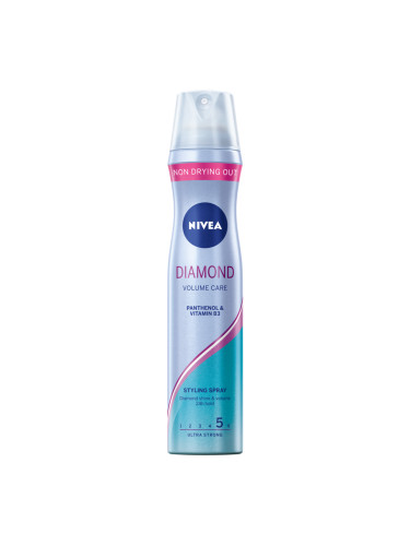 NIVEA HCS Лак за коса за блясък и обем Diamond Volume Care Спрей за коса дамски 250ml