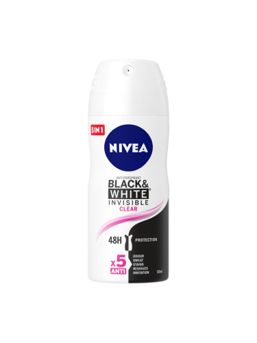 NIVEA Deo Спрей дамски Invisible on Black & White Clear мини Део спрей дамски 100ml