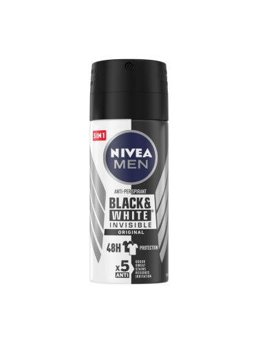 NIVEA MEN Deo Спрей мъжки Invisible on Black & White мини Део спрей мъжки 100ml