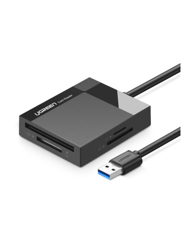 Четец за карти памет UGREEN SD / micro SD / CF / MS към USB 3.0 (30231) черен