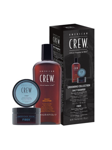 КОМПЛЕКТ AMERICAN CREW Fiber And Daily Shampoo Set Комплект мъжки 250ml