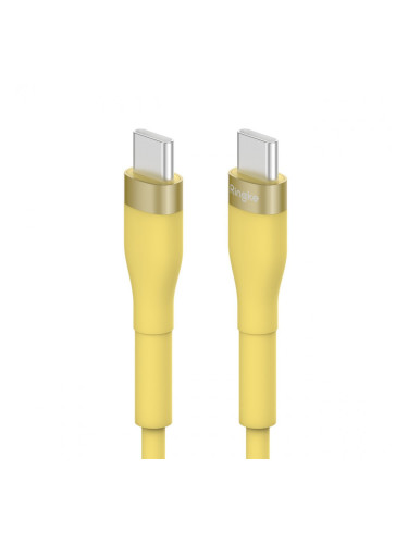 Кабел за зареждане и данни RINGKE USB Type C към USB Type C 480Mb/s 60W 2m жълт (CB60211RS)
