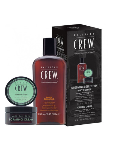 КОМПЛЕКТ AMERICAN CREW Forming Cream And Daily Shampoo Set Комплект мъжки 85gr