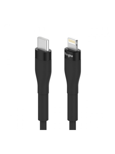 Кабел за зареждане и данни RINGKE USB Type C към Lightning 480Mb/s 20W 1.2m черен (CB60112RS)