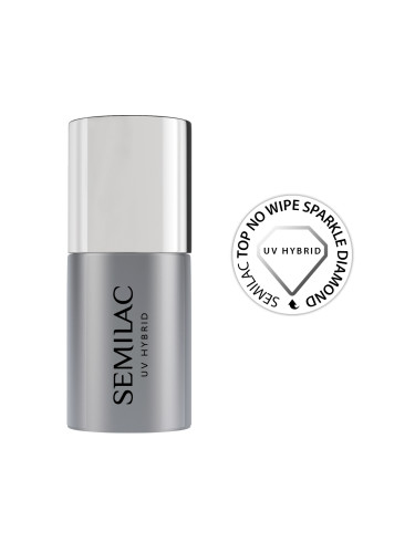 SEMILAC  Top No Wipe Sparkle Diamond Топ лак  7ml