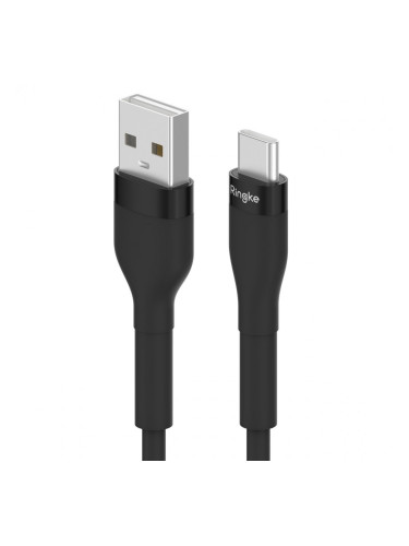 Кабел за зареждане и данни RINGKE USB Type A към USB Type C 480Mb/s 12W 1.2m черен (CB60051RS)