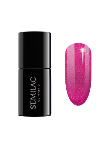 SEMILAC 348  Uv Gel Polish  Charming Ruby Glitter Гел лак  7ml