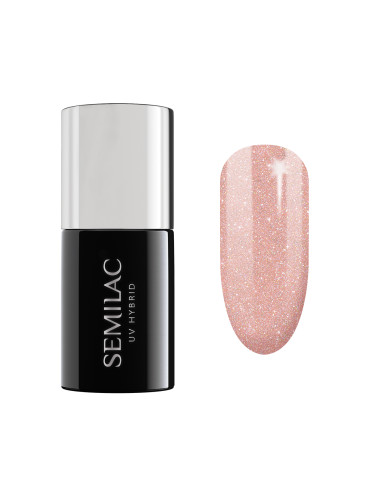 SEMILAC 804  Extend 5In1 Glitter Soft Beige  Гел лак  7ml