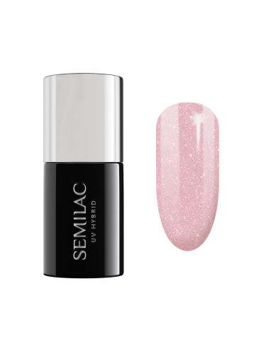 SEMILAC 805  Extend 5In1 Glitter Dirty Nude Rose Гел лак  7ml