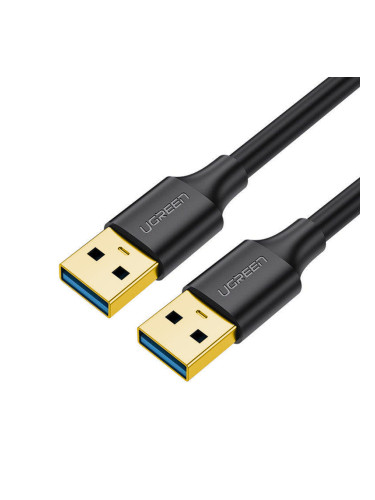 Кабел за зареждане и данни UGREEN USB Type A към USB Type A 3.0 1m черен