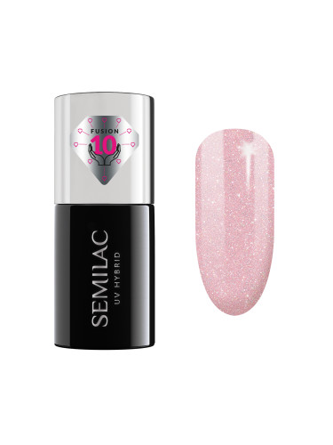 SEMILAC 805  Extend Care 5W1 Glitter Dirty Nude Rose Гел лак  7ml