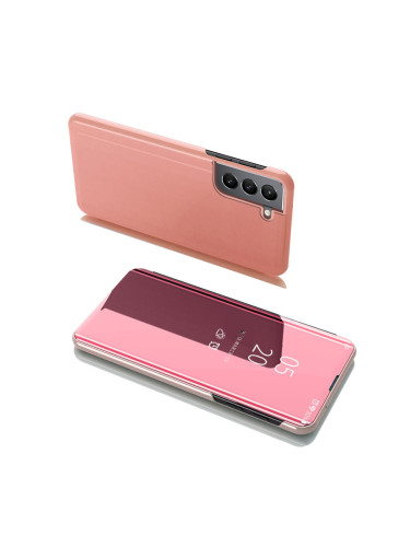 Огледален калъф тип книга Clear View - Samsung Galaxy S22+ розов