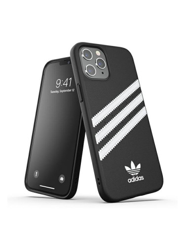 Оригинален гръб ADIDAS OR Molded PU - iPhone 12 Pro Max черен / бял