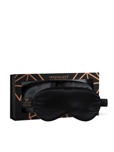 КОМПЛЕКТ CRYSTALLOVE Men Silk Eye Mask - Black Маска мъжки  