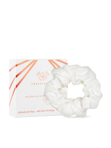 CRYSTALLOVE Silk Scrunchie - Ivory Аксесоари дамски  