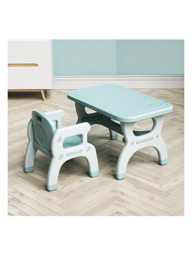 Детско бюро със столче SMILE, синьо