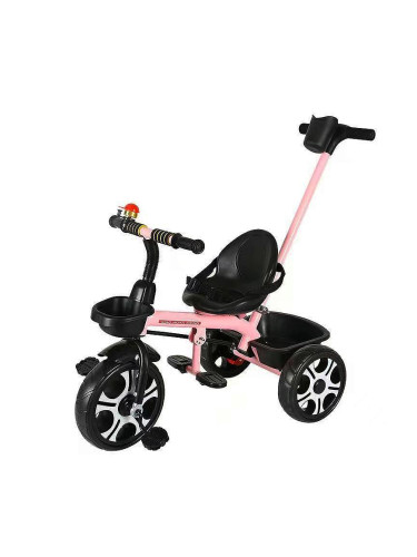 Детско колело-триколка с  родителски контрол - Xia, розова