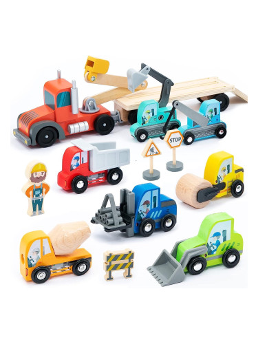 Комплект камион със строителни машини