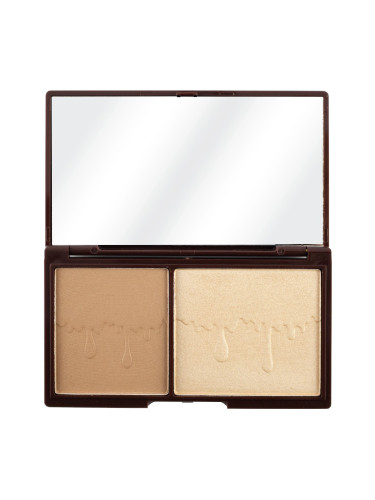 I HEART REVOLUTION Bronze & Glow Mini Chocolate Face Palette Хайлайтер  8gr