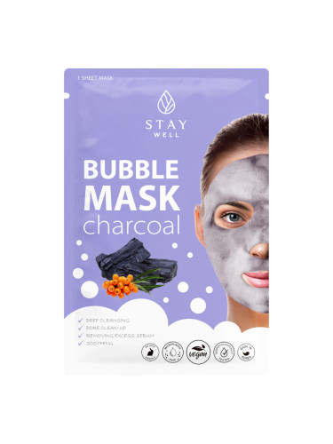 STAY WELL Deep Cleansing Bubble Mask – CHARCOAL Маска за лице дамски  