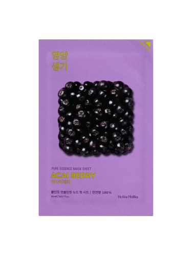 HOLIKA HOLIKA Pure Essence Mask Sheet - Acai Berry Маска за лице дамски  