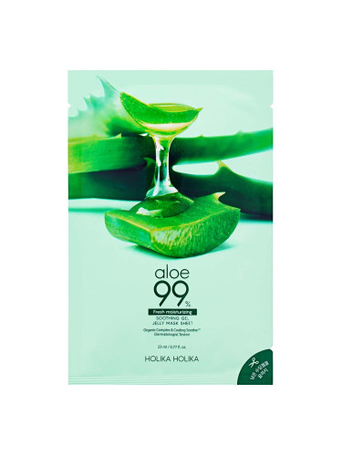 HOLIKA HOLIKA Aloe 99 % Soothing Gel Jelly Mask Sheet Маска за лице дамски  