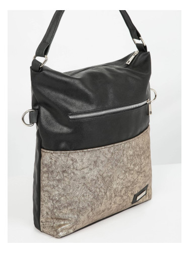 Borse bag made of natural leather imitation black