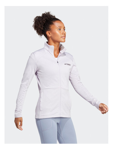 adidas Полар Terrex Multi Full-Zip Fleece Jacket HN5461 Виолетов Slim Fit