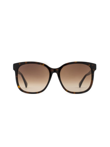 Max Mara Logo7 MM 0025/S 52F 57 - квадратна слънчеви очила, дамски, кафяви