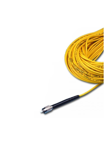 Оптично влакно HPC-S0.66 с  прав накрайник, 20m жълт кабел