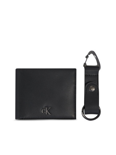 Calvin Klein Jeans Компелкт портфейл и ключодържател Gifting Bifold/Keyfob K50K511201 Черен