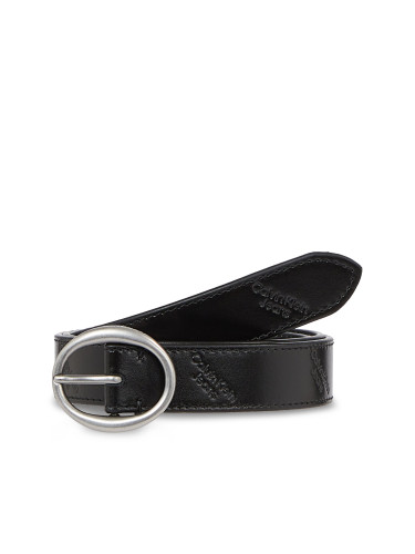 Дамски колан Calvin Klein Jeans Round Classic Lthr Aop Belt K60K611245 Черен