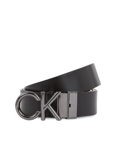 Мъжки колан Calvin Klein Gs 2 Buckles 1 Strap Belt Set K50K511027 Черен