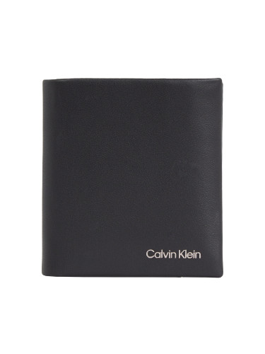 Мъжки портфейл Calvin Klein Ck Concise Trifold 6Cc W/Coin K50K510593 Черен