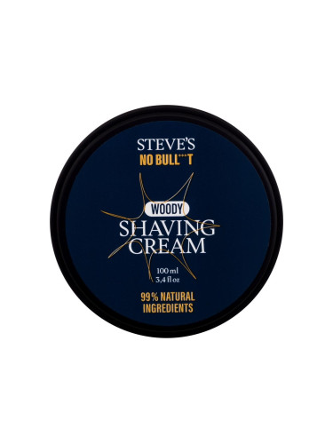 Steve´s No Bull***t Woody Shaving Cream Крем за бръснене за мъже 100 ml