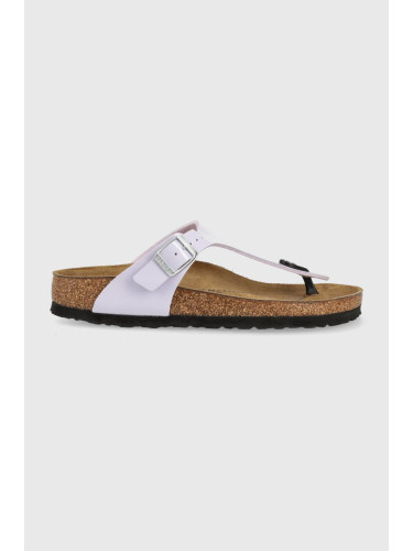 Джапанки Birkenstock Gizeh в лилаво с равна подметка 1025369