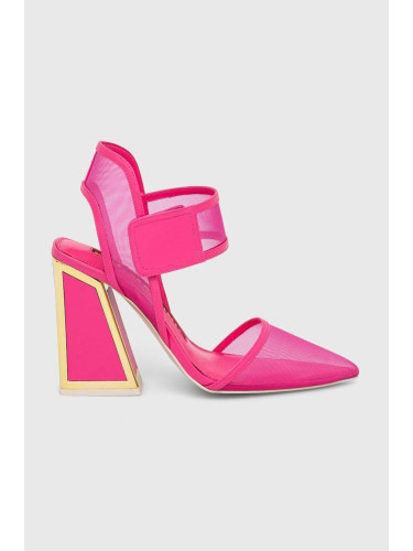 Обувки с дебел ток Kat Maconie Izzy в розово с висок ток с отворена пета