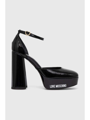 Обувки с висок ток Love Moschino в черно с висок ток JA1028CG1HIH0000
