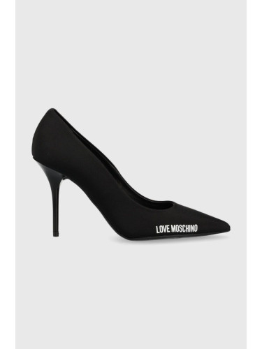 Обувки с висок ток Love Moschino в черно JA10089G1HIM0000