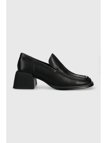 Кожени обувки с дебел ток Vagabond Shoemakers Ansie в черно с висок ток 5545.101.20
