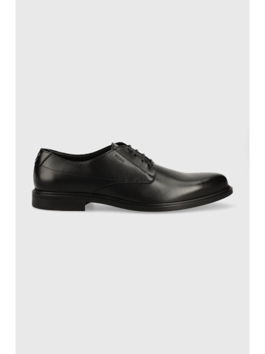 Кожени половинки обувки HUGO Kerr в черно 50497869