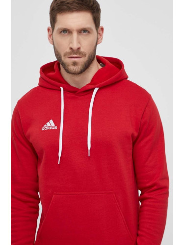 Суичър adidas Performance H57514 Entrada 22 мъжка в червено с изчистен дизайн H57514