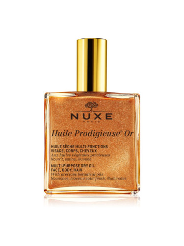 Nuxe Huile Prodigieuse Or мултифункционално масло със блестящи частици за лице, тяло и коса 100 мл.