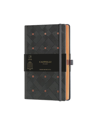 Тефтер Castelli Milano C&G - Maya Copper, 13см x 21см, на редове
