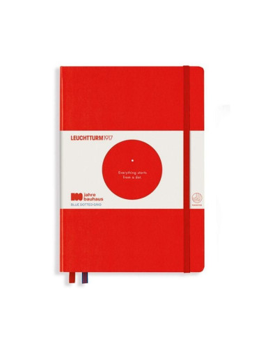 Тефтер А5 Leuchtturm1917 BAUHAUS Collection Red, твърди корици