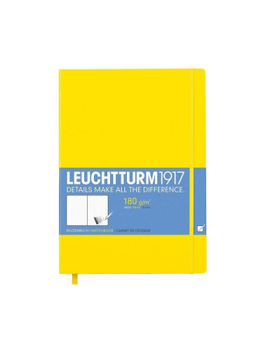 Тефтер А4+ Leuchtturm1917 Sketchbook Master Lemon, твърди корици