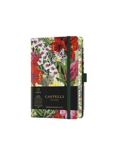 Тефтер Castelli Milano Eden - Leopard, 9см x 16см, на редове