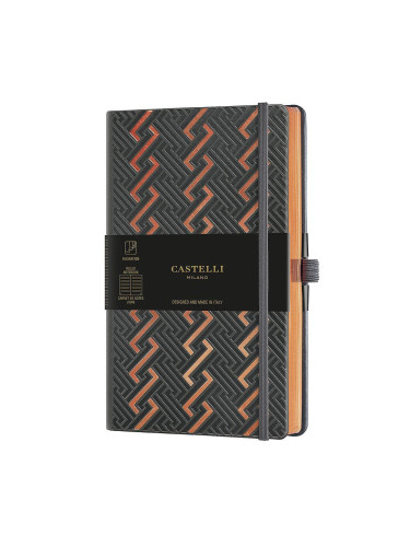 Тефтер Castelli Milano C&G - Roman Copper, 13см x 21см, на редове